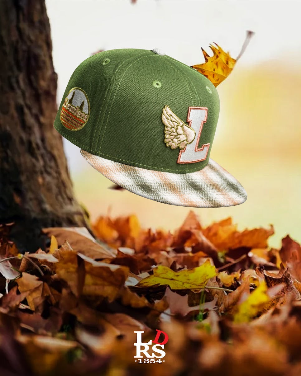 Leaders Fitted "Autumn Pack" Green/Plaid Brim