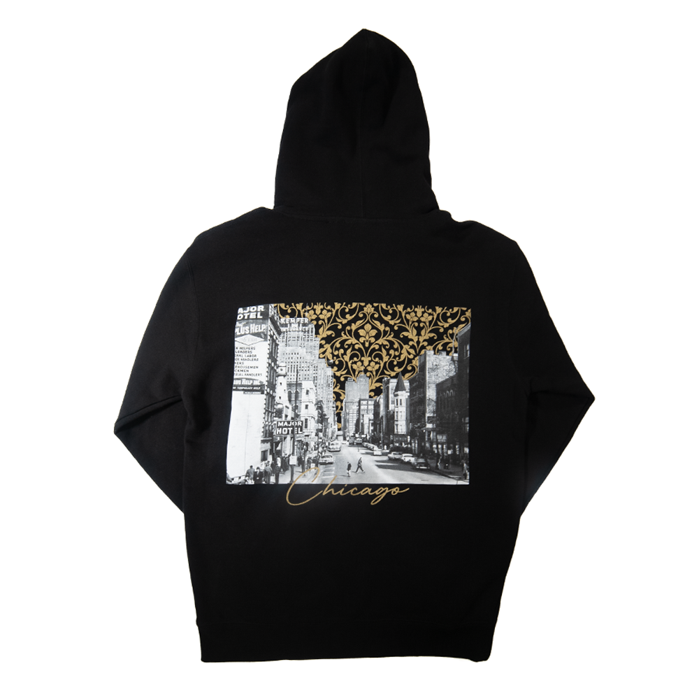 Chicago Black and White Hoodie