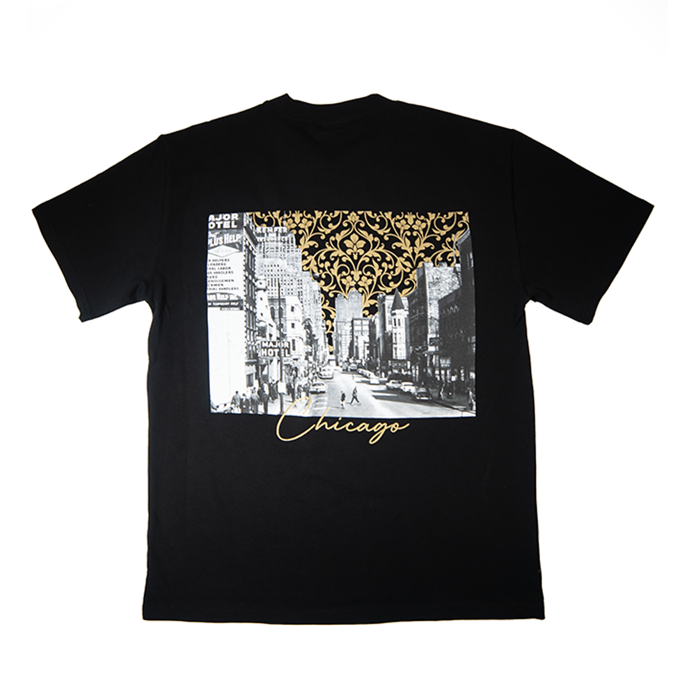 Chicago Black and White Tee