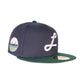 Navy Green Pretzel Fitted