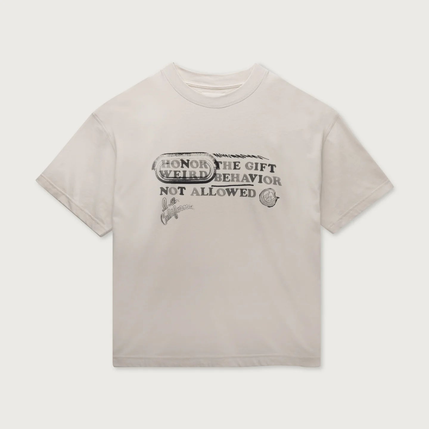 Weird Behavior Tee Taupe