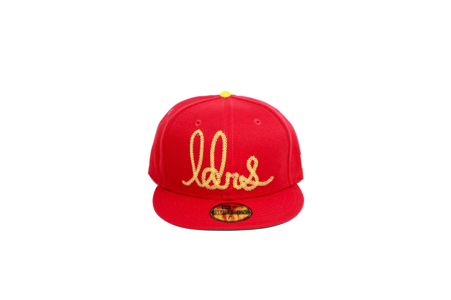 Cursive Virg Script Fitted Red