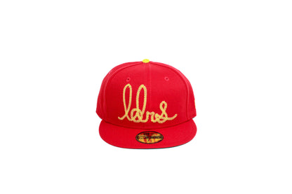 Cursive Virg Script Fitted Red