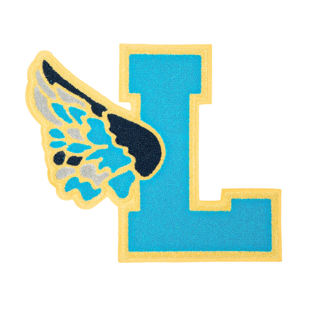 LARGE BLUE L WING PATCH – Leaders 1354