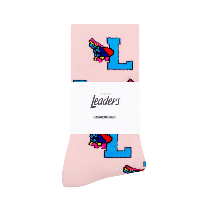 L-Wing Socks Pastel Pink