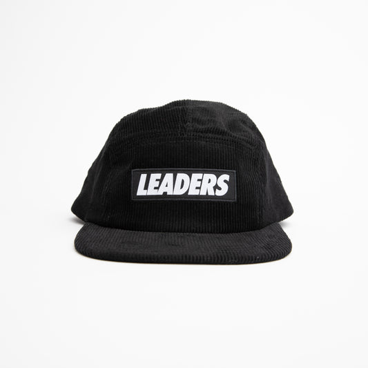 Leaders Corduroy 5 Panel Hat Black